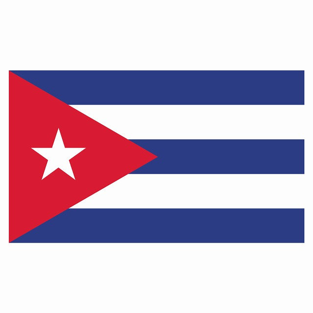 150x86mm キューバ Cuba 国旗 ステッカー