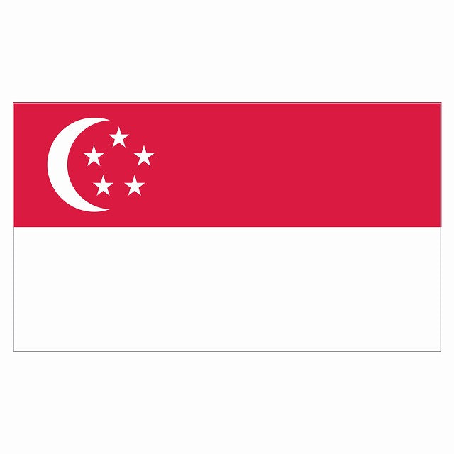 210x121mm シンガポール Singapore 国旗 ステッカー