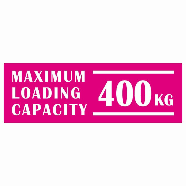 最大積載量 Maximum Loading Capacity 英語表記 ピンク 400kg ステッカー 15x5cm