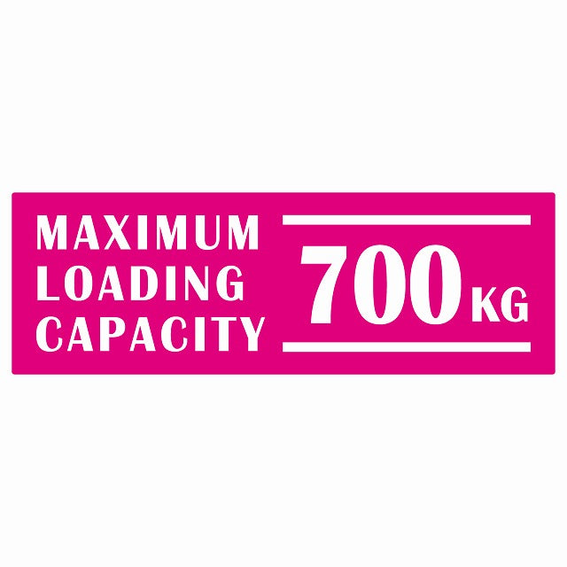 最大積載量 Maximum Loading Capacity 英語表記 ピンク 700kg ステッカー 15x5cm
