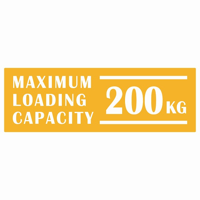 最大積載量 Maximum Loading Capacity 英語表記 イエロー 200kg ステッカー 15x5cm