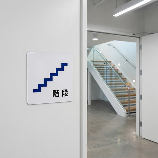 階段の案内表示に使えるマグネットサイン