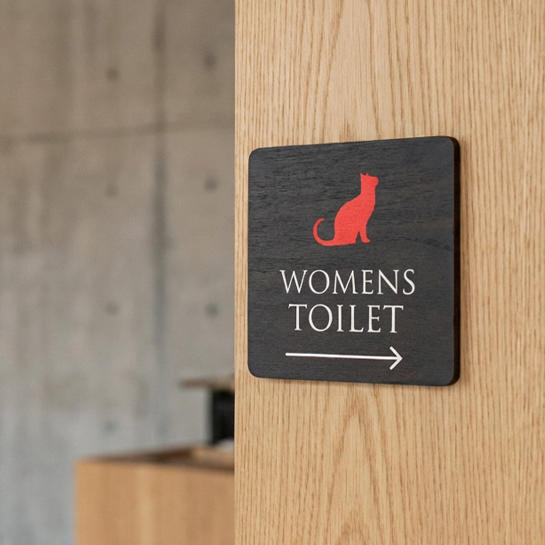 【木製トイレサイン｜3サイズ展開】空間になじむ正方形プレート（9×9cm／14×14cm／27×27cm）