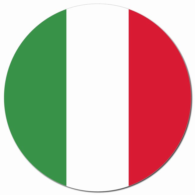 イタリア 国旗 Italy 給油口 マグネット 車用 直径13cm 丸型 カーマグネット 表示プレート