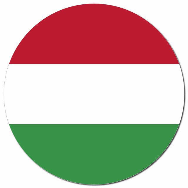 ハンガリー 国旗 Hungary 給油口 マグネット 車用 直径13cm 丸型 カーマグネット 表示プレート