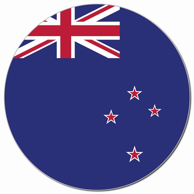 ニュージーランド 国旗 New Zealand 給油口 マグネット 車用 直径13cm 丸型 カーマグネット 表示プレート