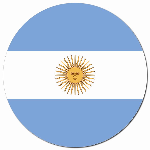 アルゼンチン 国旗 Argentina 給油口 マグネット 車用 直径13cm 丸型 カーマグネット 表示プレート