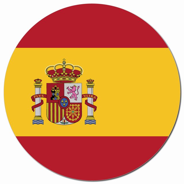 スペイン 国旗 Spain 給油口 マグネット 車用 直径13cm 丸型 カーマグネット 表示プレート