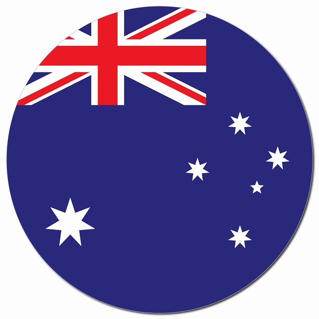 オーストラリア 国旗 Australia 給油口 マグネット 車用 直径13cm 丸型 カーマグネット 表示プレート