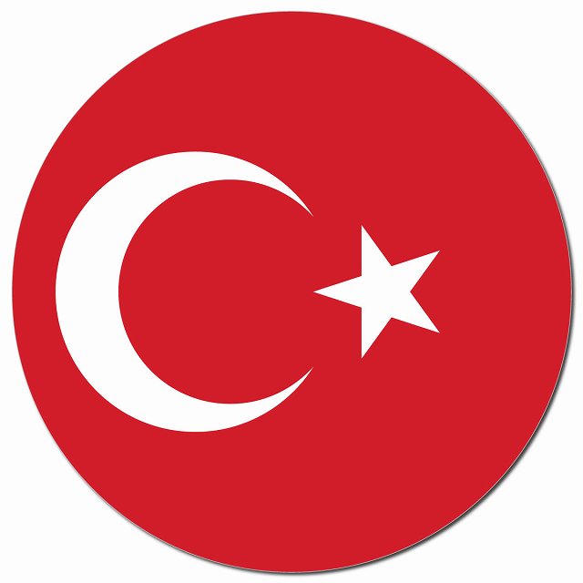 トルコ 国旗 Turkey 給油口 マグネット 車用 直径13cm 丸型 カーマグネット 表示プレート