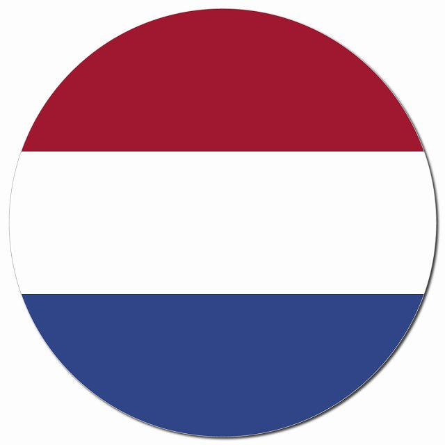 オランダ 国旗 Netherlands 給油口 マグネット 車用 直径13cm 丸型 カーマグネット 表示プレート