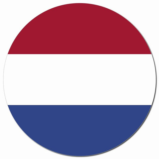 オランダ 国旗 Netherlands 給油口 マグネット 車用 直径13cm 丸型 カーマグネット 表示プレート