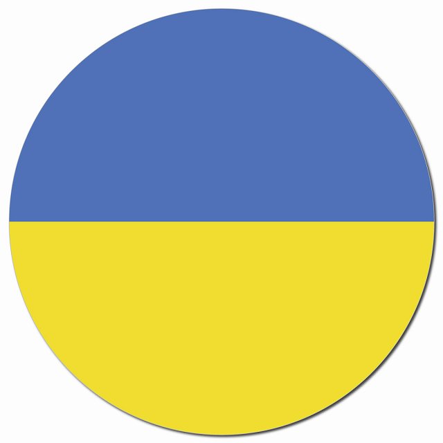 ウクライナ 国旗 Ukraine 給油口 マグネット 車用 直径13cm 丸型 カーマグネット 表示プレート