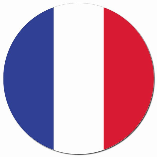 フランス 国旗 France 給油口 マグネット 車用 直径13cm 丸型 カーマグネット 表示プレート