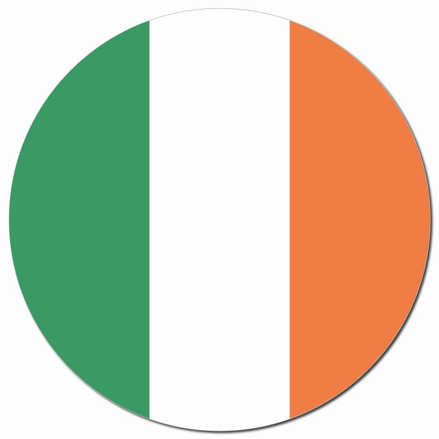 アイルランド 国旗 Ireland 給油口 マグネット 車用 直径13cm 丸型 カーマグネット 表示プレート