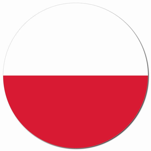 ポーランド 国旗 Poland 給油口 マグネット 車用 直径13cm 丸型 カーマグネット 表示プレート