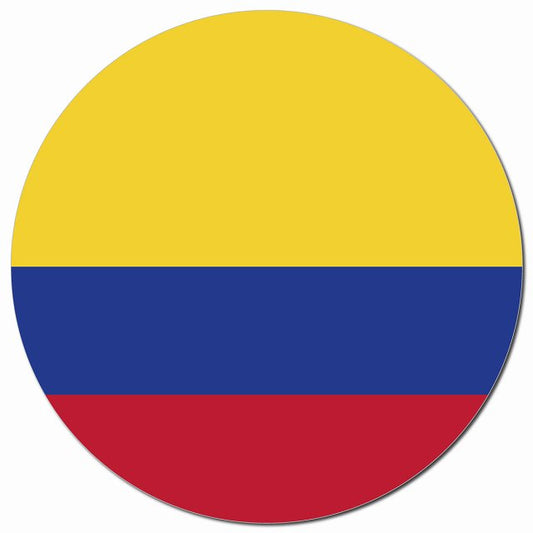 コロンビア 国旗 Colombia 給油口 マグネット 車用 直径13cm 丸型 カーマグネット 表示プレート