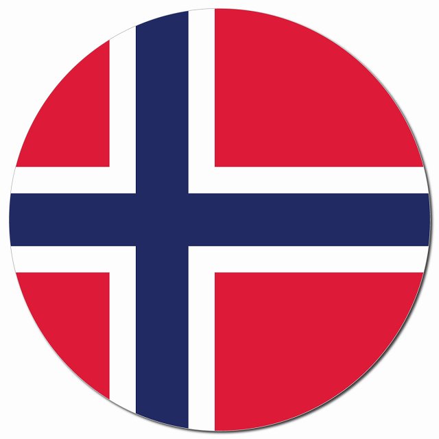 ノルウェー 国旗 Norway 給油口 マグネット 車用 直径13cm 丸型 カーマグネット 表示プレート