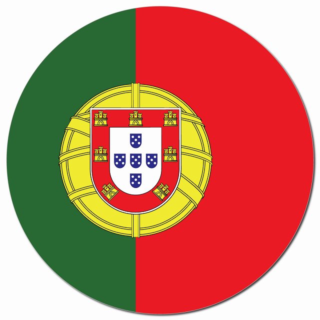 ポルトガル 国旗 Portugal 給油口 マグネット 車用 直径13cm 丸型 カーマグネット 表示プレート