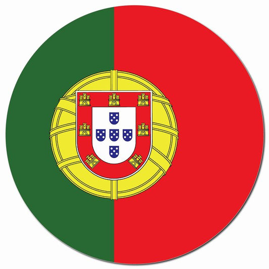 ポルトガル 国旗 Portugal 給油口 マグネット 車用 直径13cm 丸型 カーマグネット 表示プレート