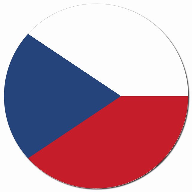チェコ 国旗 Czech Republic 給油口 マグネット 車用 直径13cm 丸型 カーマグネット 表示プレート
