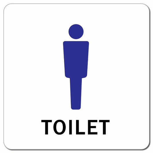 トイレ 御手洗 TOILET 男 Aタイプ ピクトサイン マグネット 正方形 13x13cm マグネットサイン 案内表示 施設用 ピクトグラム