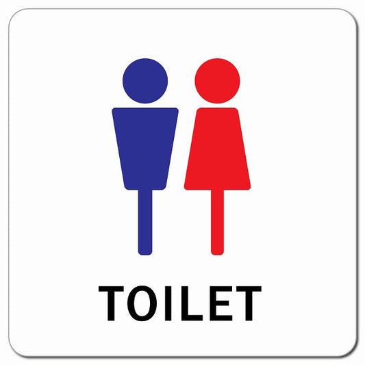 トイレ 御手洗 TOILET 男女 Eタイプ ピクトサイン マグネット 正方形 13x13cm マグネットサイン 案内表示 施設用 ピクトグラム