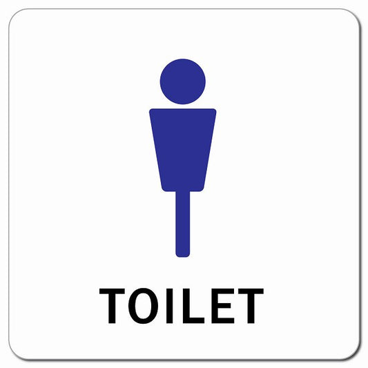 トイレ 御手洗 TOILET 男 Eタイプ ピクトサイン マグネット 正方形 13x13cm マグネットサイン 案内表示 施設用 ピクトグラム