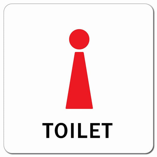 トイレ 御手洗 TOILET 女 Fタイプ ピクトサイン マグネット 正方形 13x13cm マグネットサイン 案内表示 施設用 ピクトグラム