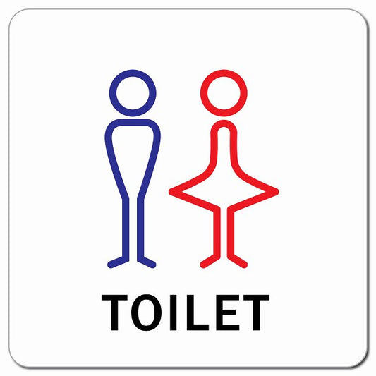 トイレ 御手洗 TOILET 男女 Jタイプ ピクトサイン マグネット 正方形 13x13cm マグネットサイン 案内表示 施設用 ピクトグラム
