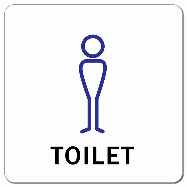 トイレ 御手洗 TOILET 男 Jタイプ ピクトサイン マグネット 正方形 13x13cm マグネットサイン 案内表示 施設用 ピクトグラム