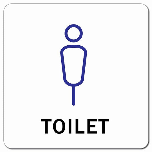 トイレ 御手洗 TOILET 男 Kタイプ ピクトサイン マグネット 正方形 13x13cm マグネットサイン 案内表示 施設用 ピクトグラム