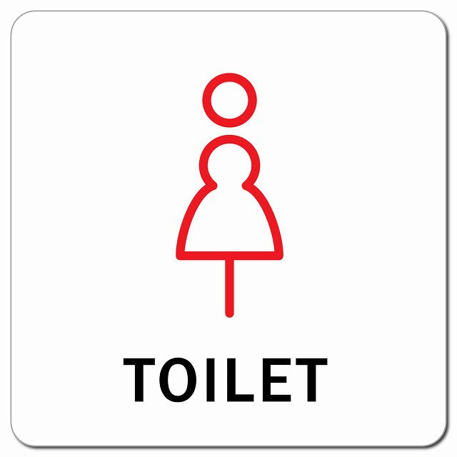 トイレ 御手洗 TOILET 女 Kタイプ ピクトサイン マグネット 正方形 13x13cm マグネットサイン 案内表示 施設用 ピクトグラム
