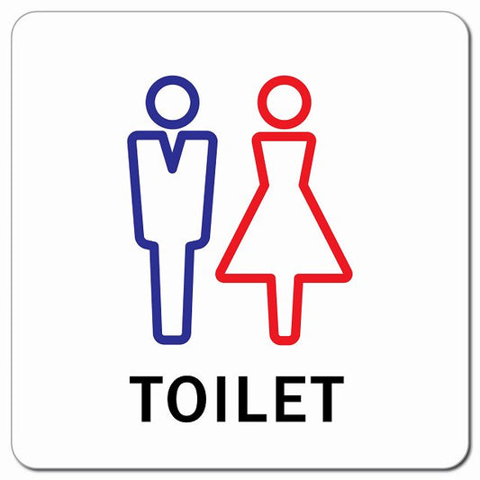 トイレ 御手洗 TOILET 男女 Lタイプ ピクトサイン マグネット 正方形 13x13cm マグネットサイン 案内表示 施設用 ピクトグラム