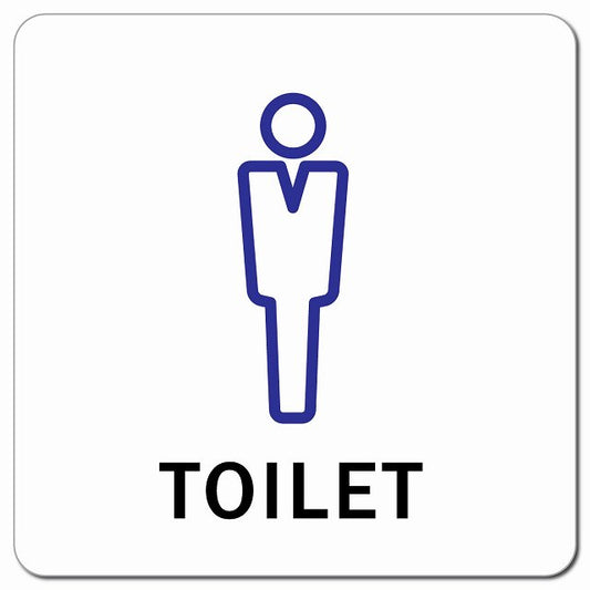 トイレ 御手洗 TOILET 男 Lタイプ ピクトサイン マグネット 正方形 13x13cm マグネットサイン 案内表示 施設用 ピクトグラム