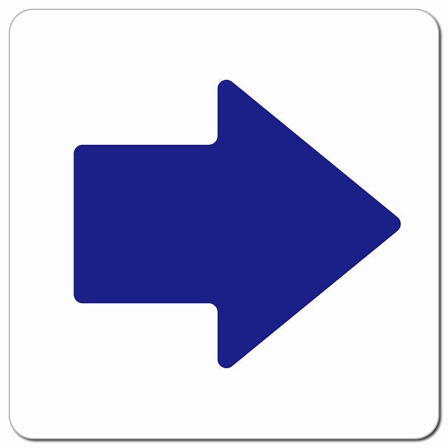 矢印 Bタイプ 上下左右 ピクトサイン マグネット 正方形 13x13cm