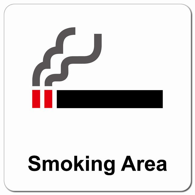 Smoking Area ピクトサイン マグネット 正方形 13x13cm マグネットサイン 表示プレート ピクトグラム