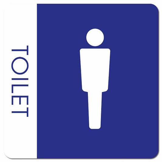 トイレ 御手洗 TOILET トイレマーク A1 男 MENS ピクトサイン マグネット 正方形 13x13cm マグネットサイン 案内表示 施設用 ピクトグラム