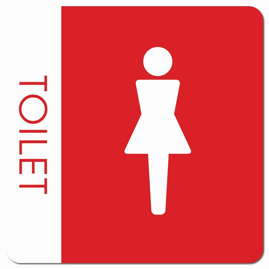 トイレ 御手洗 TOILET トイレマーク A1 女 WOMENS ピクトサイン マグネット 正方形 13x13cm マグネットサイン 案内表示 施設用 ピクトグラム