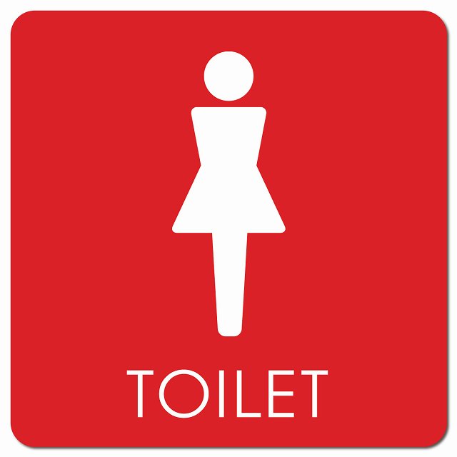 トイレ 御手洗 TOILET トイレマーク A2 女 WOMENS ピクトサイン マグネット 正方形 13x13cm マグネットサイン 案内表示 施設用 ピクトグラム