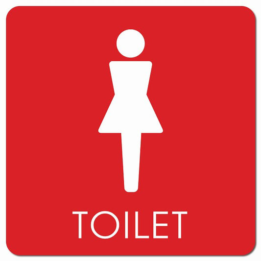 トイレ 御手洗 TOILET トイレマーク A2 女 WOMENS ピクトサイン マグネット 正方形 13x13cm マグネットサイン 案内表示 施設用 ピクトグラム