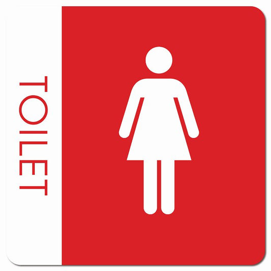 トイレ 御手洗 TOILET トイレマーク B1 女 WOMENS ピクトサイン マグネット 正方形 13x13cm マグネットサイン 案内表示 施設用 ピクトグラム