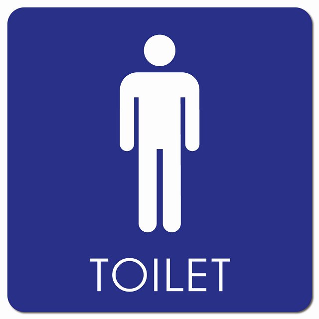 トイレ 御手洗 TOILET トイレマーク B2 男 MENS ピクトサイン マグネット 正方形 13x13cm マグネットサイン 案内表示 施設用 ピクトグラム