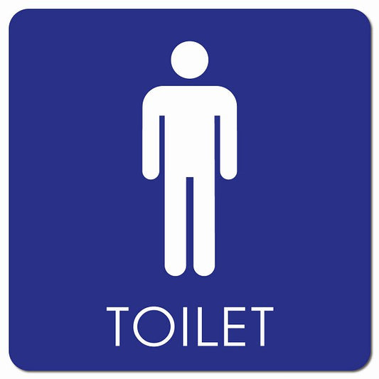 トイレ 御手洗 TOILET トイレマーク B2 男 MENS ピクトサイン マグネット 正方形 13x13cm マグネットサイン 案内表示 施設用 ピクトグラム