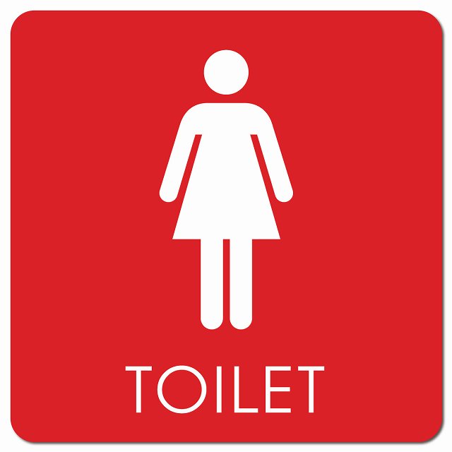 トイレ 御手洗 TOILET トイレマーク B2 女 WOMENS ピクトサイン マグネット 正方形 13x13cm マグネットサイン 案内表示 施設用 ピクトグラム