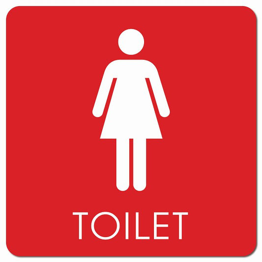 トイレ 御手洗 TOILET トイレマーク B2 女 WOMENS ピクトサイン マグネット 正方形 13x13cm マグネットサイン 案内表示 施設用 ピクトグラム