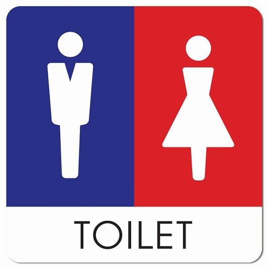 トイレ 御手洗 TOILET トイレマーク C1 男女 ピクトサイン マグネット 正方形 13x13cm マグネットサイン 案内表示 施設用 ピクトグラム