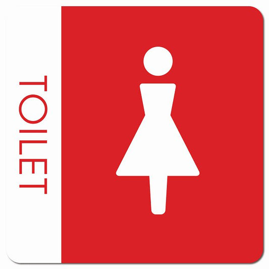 トイレ 御手洗 TOILET トイレマーク C1 女 WOMENS ピクトサイン マグネット 正方形 13x13cm マグネットサイン 案内表示 施設用 ピクトグラム