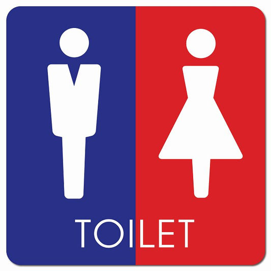 トイレ 御手洗 TOILET トイレマーク C2 男女 ピクトサイン マグネット 正方形 13x13cm マグネットサイン 案内表示 施設用 ピクトグラム