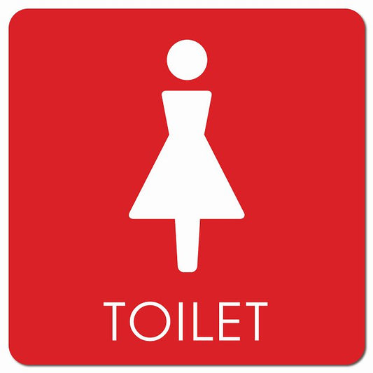 トイレ 御手洗 TOILET トイレマーク C2 女 WOMENS ピクトサイン マグネット 正方形 13x13cm マグネットサイン 案内表示 施設用 ピクトグラム